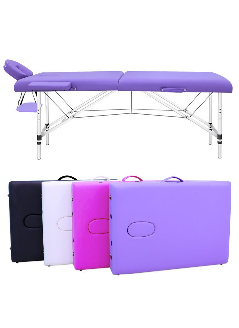 IOLITE Portable Bed Folding Beauty Bed 95cm length 19cmX74cm width Professional Portable Spa Massage Tables Foldable with Bag Salon Portable Massage Bed Foldable Massage Tables with Pillow SPA Bed   Stainless Steel Frame  SPA Salon Tattoo Massage Therapeutic Treatment Massage Adjustable Table  - Image 3