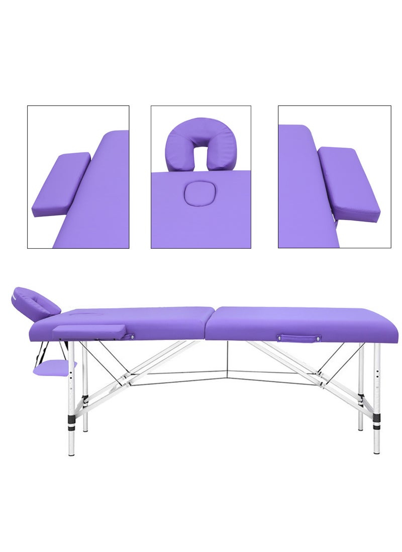 IOLITE Portable Bed Folding Beauty Bed 95cm length 19cmX74cm width Professional Portable Spa Massage Tables Foldable with Bag Salon Portable Massage Bed Foldable Massage Tables with Pillow SPA Bed   Stainless Steel Frame  SPA Salon Tattoo Massage Therapeutic Treatment Massage Adjustable Table  - Image 4