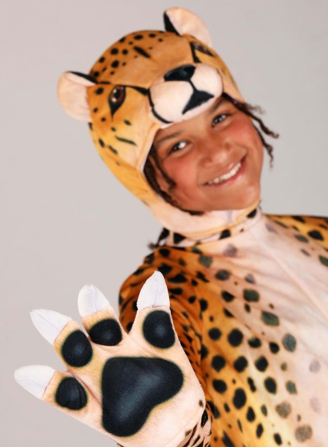 Fun Costumes Cheerful Cheetah for Toddlers Plush Jumpsuit, Yellow 4T - Image 5