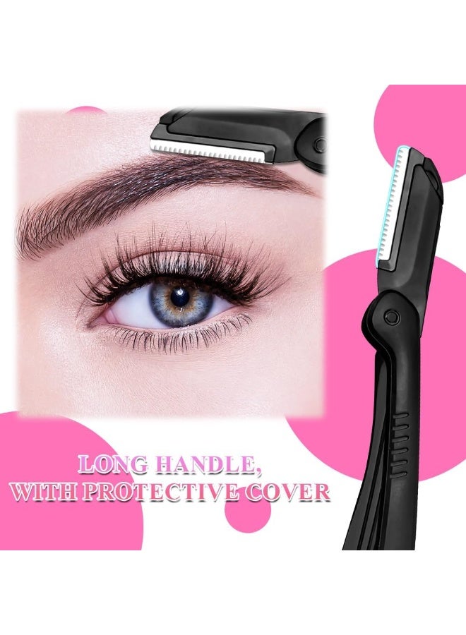 7pcs Eyebrow Tweezer Set,  Professional Plucker Tweezers Set with Curved Scissors, Eyebrow Razor & Eyebrow Brush, Precision Tweezers for Eyebrow, Facial Hair, Splinter, Ingrown Hair Removal - Image 3