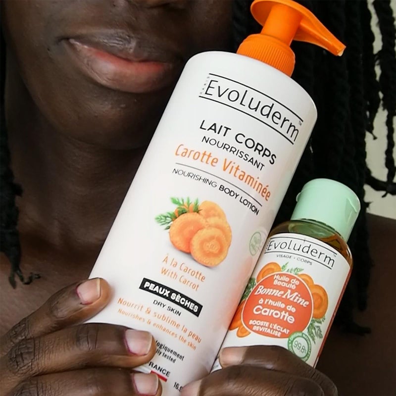 Evoluderm Nourishing Carrot Body Lotion  500 ml  Provides Natural Tan  Glow  Paraben Free  Vegan - Image 4