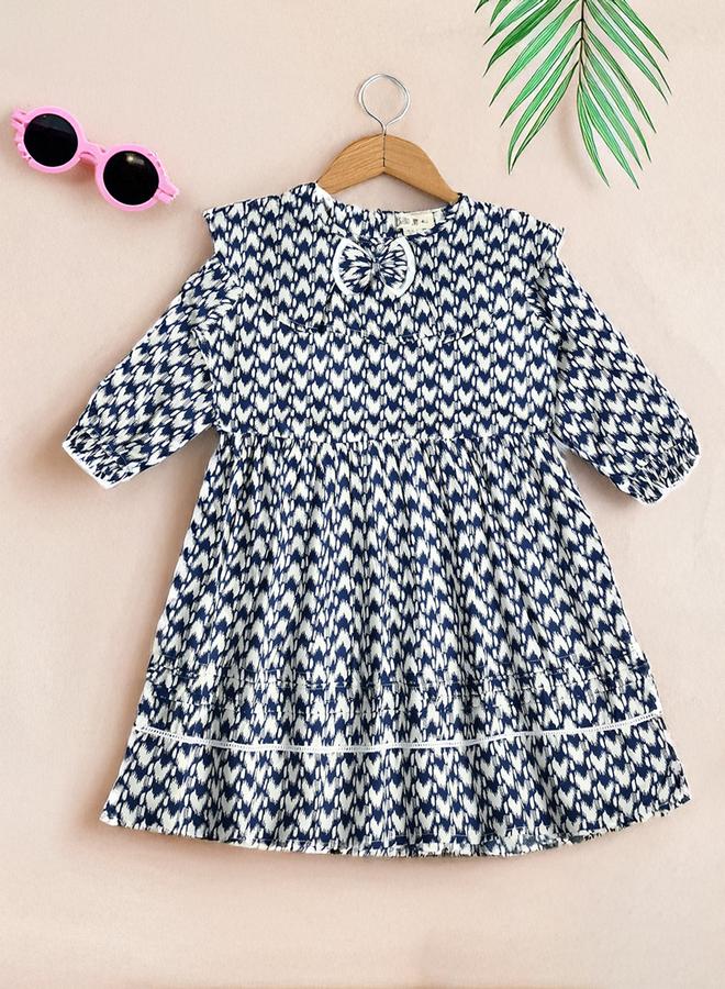 بيلا مودا فستان مكشكش مطبوع - Image 1