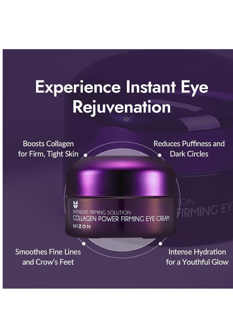 MIZON - MIZON Collagen Power Firming Eye Cream, Collagen, Anti-wrinkle, elastin booster, Moisturizing, skin elasticity with Hyaluronic Acid. (25ml, 0.84 FL oz) - Image 1