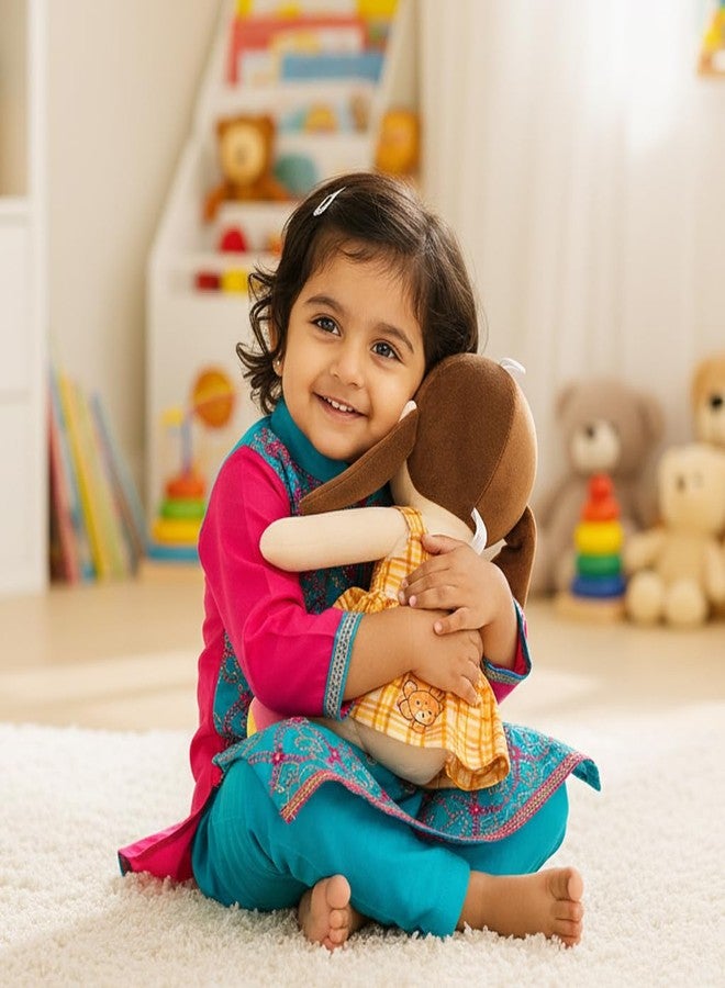 Babique Huggable Gudiya Ria Doll Soft Toy for Baby Girls/Kids | Washable & Super Soft Fabric Body|Stuffed Plush | Ideal Gift for Birthday/Rakhi/Raksha Bandhan - 45cm - Image 3