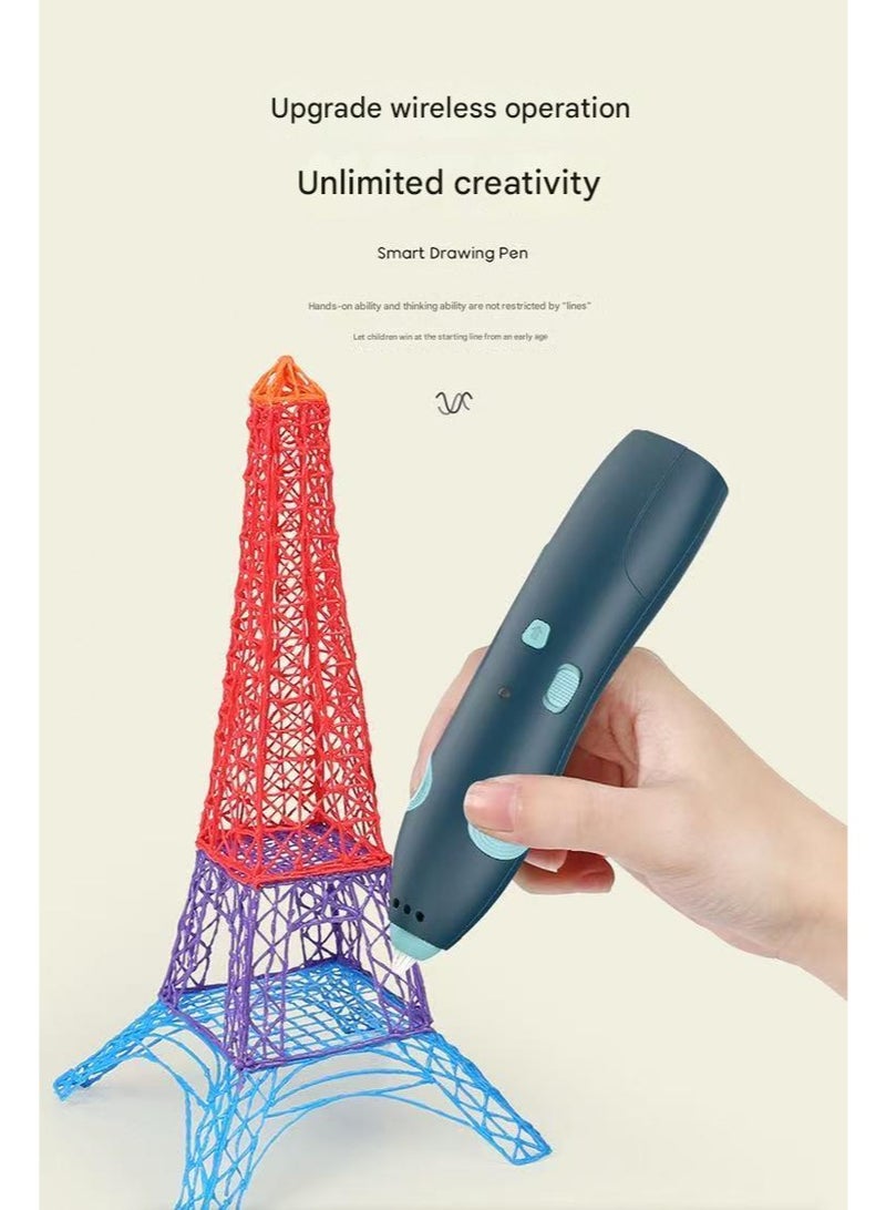 3D pen 3D printing pen painting pen set low temperature wireless creative graffiti toy children diy three-dimensional painting pen  - Image 1