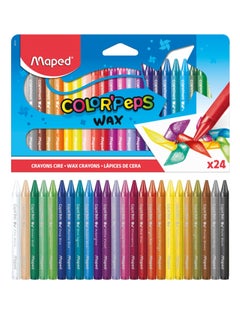 Maped 24-Piece Wax Crayons Set Multicolour  - Image 1