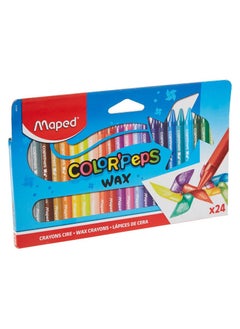 Maped 24-Piece Wax Crayons Set Multicolour  - Image 3