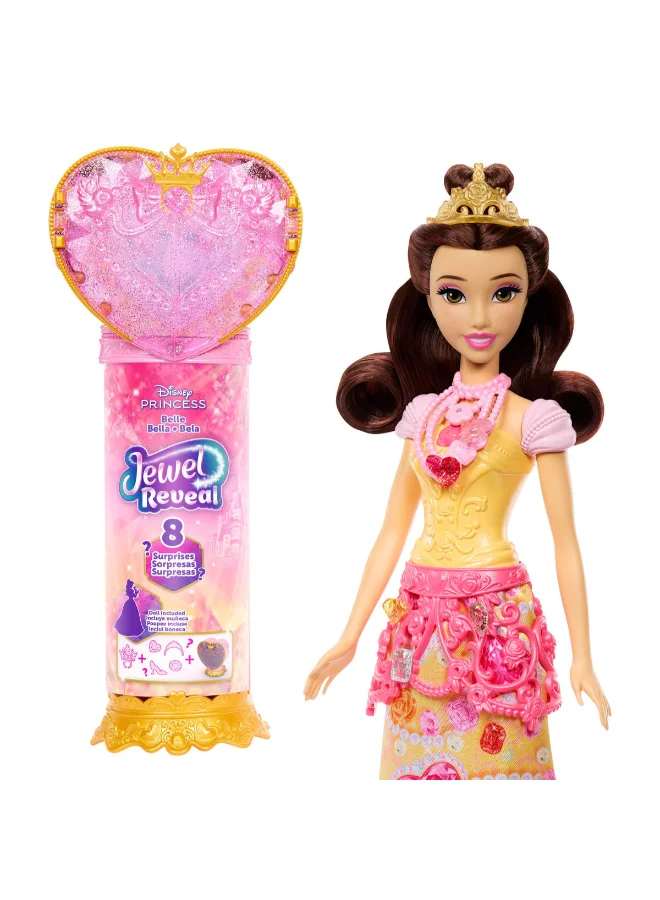 Princess Belle Fashion Doll & Accessories with 8 Surprises, Including Heart Gem Box, Ring for Child & 9 Pieces, Inspired by Movie
