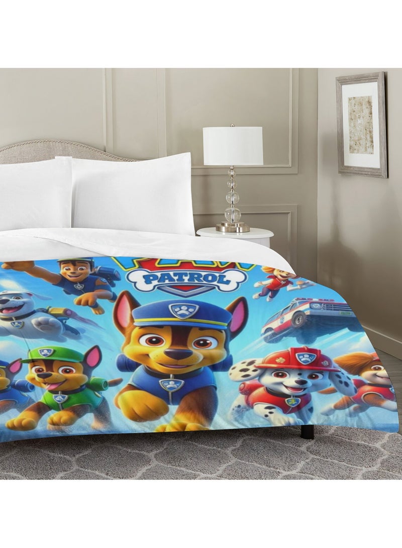 PAW PATROL Bedding Soft Microfiber Polyester Bed Sheet 3 Piece Set Includes duvet cover and two pillowcases (duvet cover size 150cmX200cm)  - Image 3