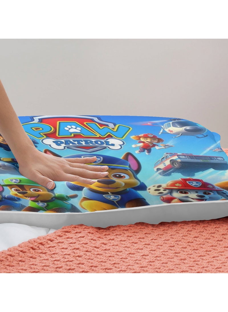 PAW PATROL Bedding Soft Microfiber Polyester Bed Sheet 3 Piece Set Includes duvet cover and two pillowcases (duvet cover size 150cmX200cm)  - Image 4