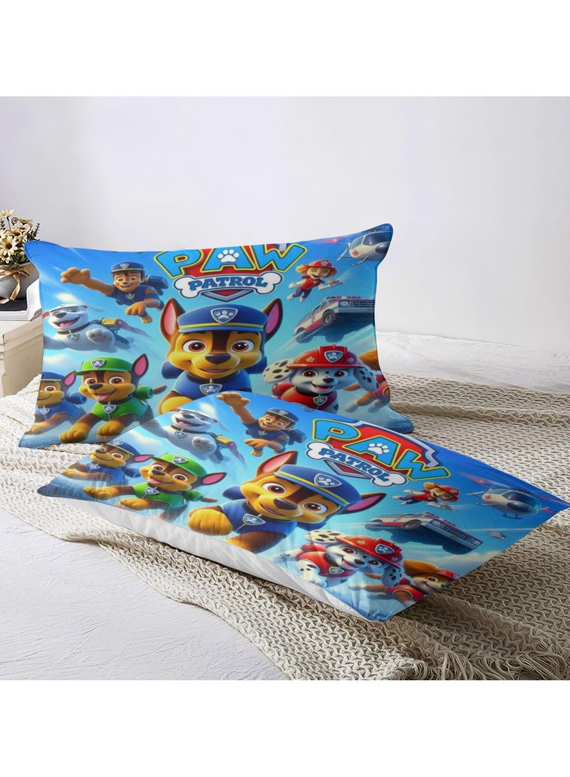 PAW PATROL Bedding Soft Microfiber Polyester Bed Sheet 3 Piece Set Includes duvet cover and two pillowcases (duvet cover size 150cmX200cm)  - Image 5