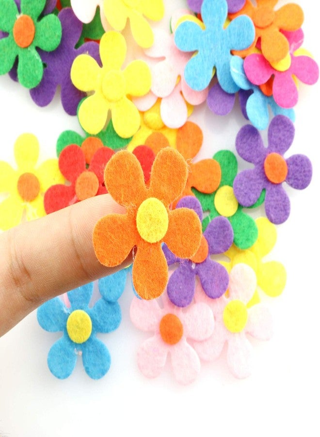 Tegg Felt Flowers 120PCS 28mm Mixed Colours Fabric Flower Embellishments for DIY Crafts Sewing Handcraft - Image 3