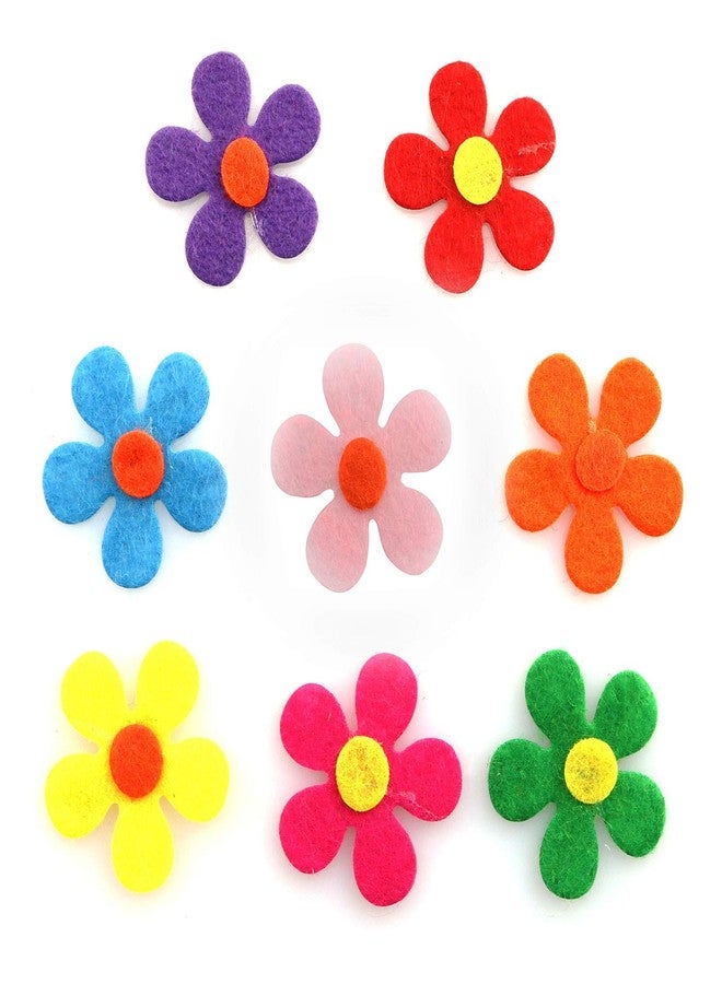 Tegg Felt Flowers 120PCS 28mm Mixed Colours Fabric Flower Embellishments for DIY Crafts Sewing Handcraft - Image 4
