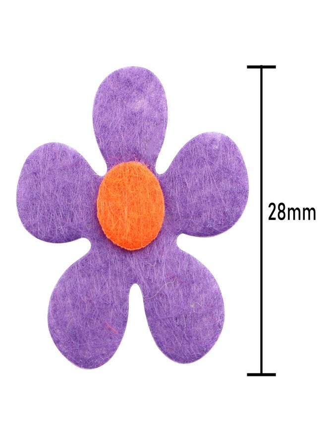Tegg Felt Flowers 120PCS 28mm Mixed Colours Fabric Flower Embellishments for DIY Crafts Sewing Handcraft - Image 5