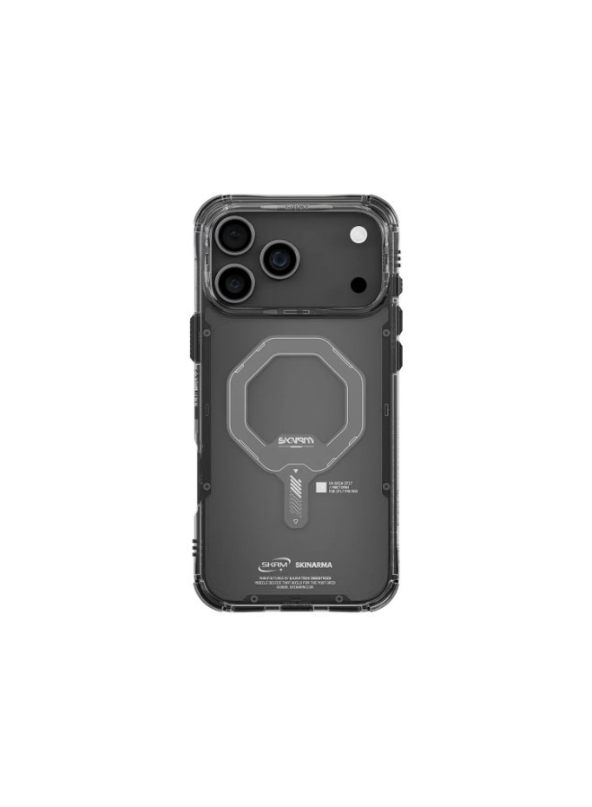 إسكينارما حافظة Skinarma Saido لجهاز iPhone 17 Pro Max مع حماية من السقوط بارتفاع 8 أقدام، TPU مضاد للاصفرار، مقاومة للخدوش 2H، واقي عدسة الكاميرا المرتفع وحلقة مغناطيسية Mag-Charge - أسود - Image 1