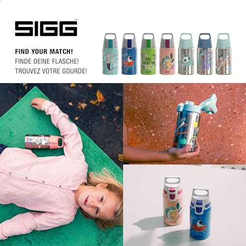 SIGG - Stainless Steel Kids Water Bottle - Shield One Uni Skate - Suitable For Carbonated Beverages - Leakproof - Lightweight - BPA Free - Brushed with Unicorn - 17 Oz - Image 5