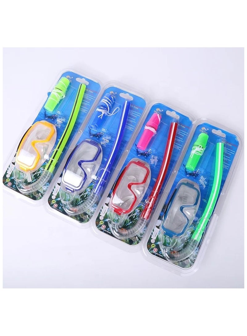 VIO Kids Swimming Underwater Professional Scuba Diving Mask Anti Fog Goggles Snorkeling Tube Set Snorkeling Equipment for Kids Green - Image 5