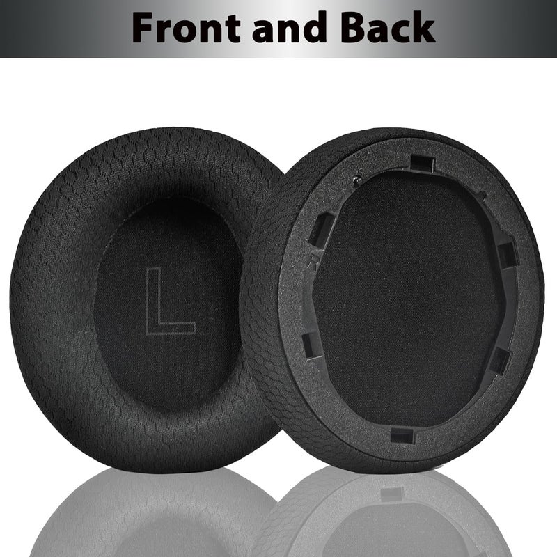 Adhiper Replacement Ear Pads for Soundcore Q30 Headphones, Upgraded Mesh Fabric Earpad Cushions for Anker Soundcore Life Q30/Q35 with High-Density Memory Foam, Breathable & Softer (Black) - Image 3
