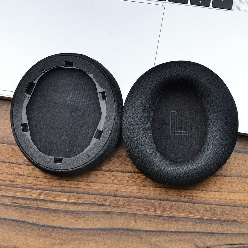 Adhiper Replacement Ear Pads for Soundcore Q30 Headphones, Upgraded Mesh Fabric Earpad Cushions for Anker Soundcore Life Q30/Q35 with High-Density Memory Foam, Breathable & Softer (Black) - Image 5