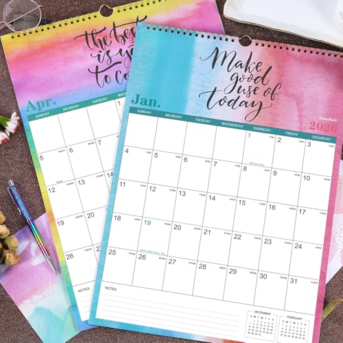 Journaltastic 2026 Calendar - 2026 Wall Calendar, January 2026 - December 2026, 12 Monthly with Thick Paper, 12" x 17", Large Blocks with Julian Dates, Twin-Wire Binding, Hanging Hole - Image 2