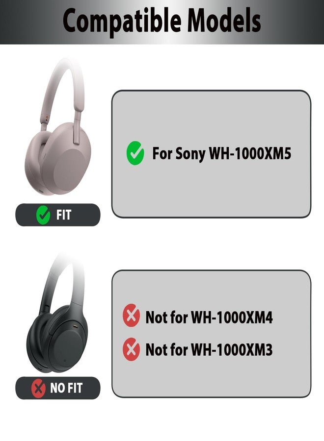 Adhiper غطاء سيليكوني مضاد للعرق من Adhiper 3 مجموعات لسماعات Sony WH-1000XM5، أغطية XM5، ملحقات أغطية وسادات الأذن وغطاء الرأس وحماية أكواب الأذن، قابلة للغسل ومضادة للعرق - وردي مدخن - Image 2