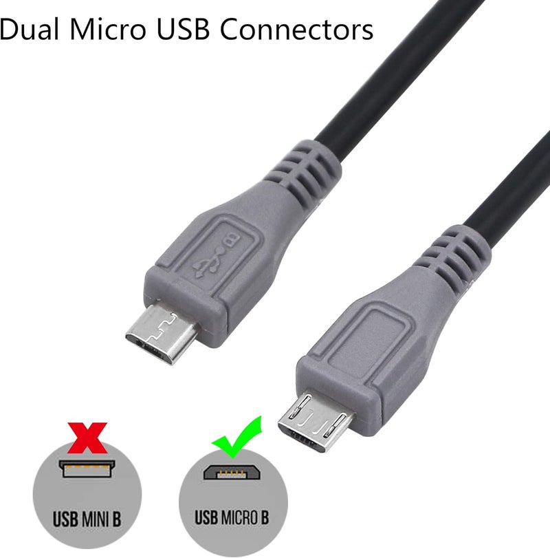 CERRXIAN USB Micro Male to Micro Male OTG Adapter Cable 1m - Image 2