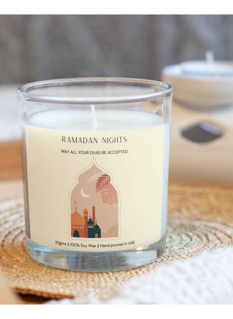 Serenova Natural Soy Wax Scented Jar Candle  (Oud/Amber , 110g) - Image 3