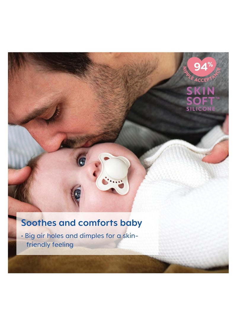 MAM MAM Original Matte Baby Pacifier, Nipple Shape Helps Promote Healthy Oral Development, Sterilizer Case, Boy, 0-6 (Pack of 2)  - Image 5