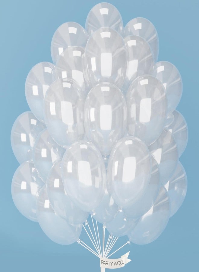 PartyWoo Clear Balloons 101 pcs 12 Inch Transparent Bubble Latex Helium Balloons for Graduation Wedding Engagement Anniversary Baby Shower Gender Reveal Birthday Party Decorations Clear-Y2 - Image 1