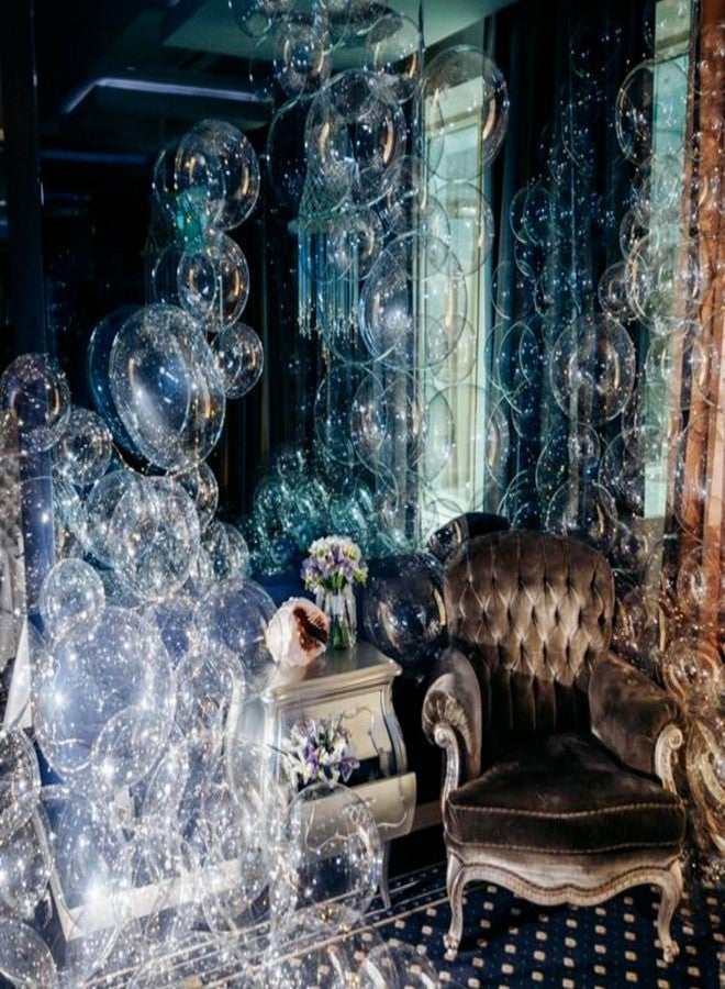 PartyWoo Clear Balloons 101 pcs 12 Inch Transparent Bubble Latex Helium Balloons for Graduation Wedding Engagement Anniversary Baby Shower Gender Reveal Birthday Party Decorations Clear-Y2 - Image 5