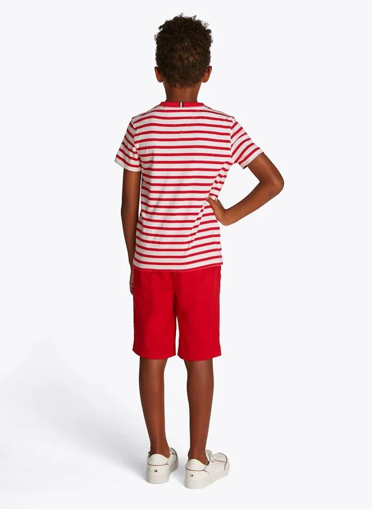 تومي هيلفيغر Kids Stripe Regular Fit T-Shirt