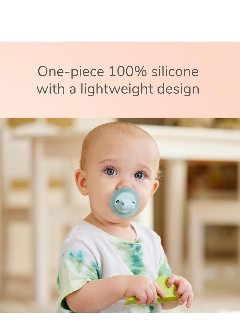 NUK - NUK Comfy Duet 100% Silicone Soother 2-in-1 Pacifier and Teether 0-12 Months - Image 1