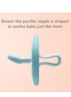 NUK NUK Comfy Duet 100% Silicone Soother 2-in-1 Pacifier and Teether 0-12 Months  - Image 3