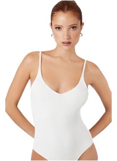 Sweater-Knit V-Neck Cami Bodysuit