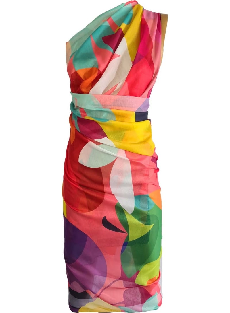 Bolder Pomegranate Patterned Pareo - Image 3