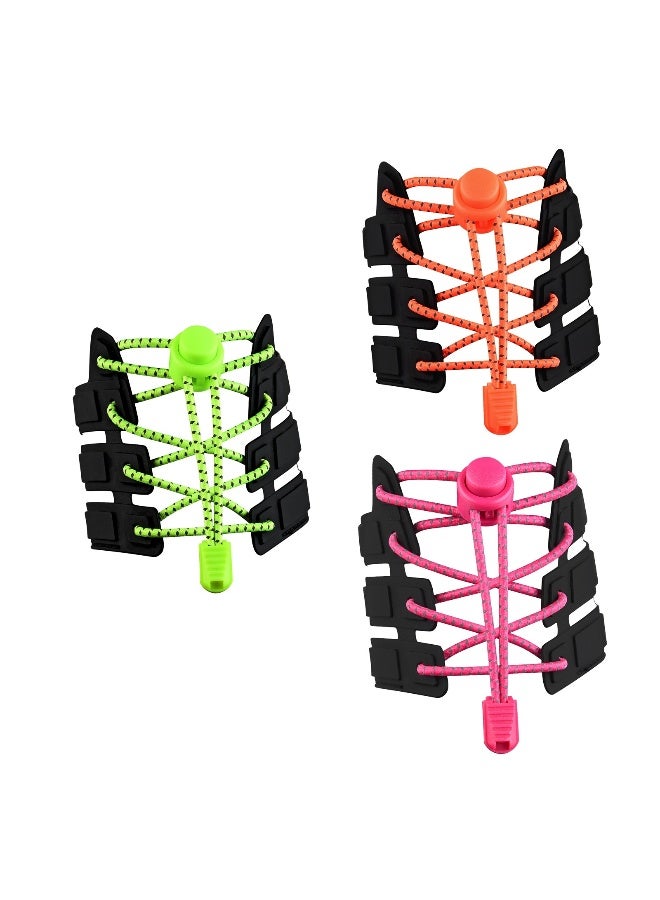Shoe Laces, 3 Pairs KASTWAVE No Tie Shoe Laces, Elastic Locks Tieless Shoelaces, One Size Fits Shoelaces All for Adults and Kids Sneakers - Image 1
