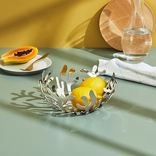 Alessi "Mediterraneo" Fruit Bowl in 18/10 Stainless Steel Mirror Polished, Silver - ESI01/25 - Image 5