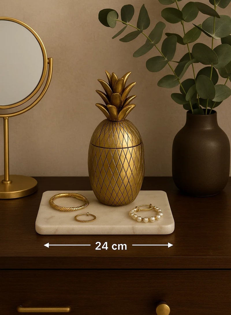 LOFT PINEAPPLE,BOX,D9.5XH23CMS,GOLD,POLYRESIN-161307 - Image 5