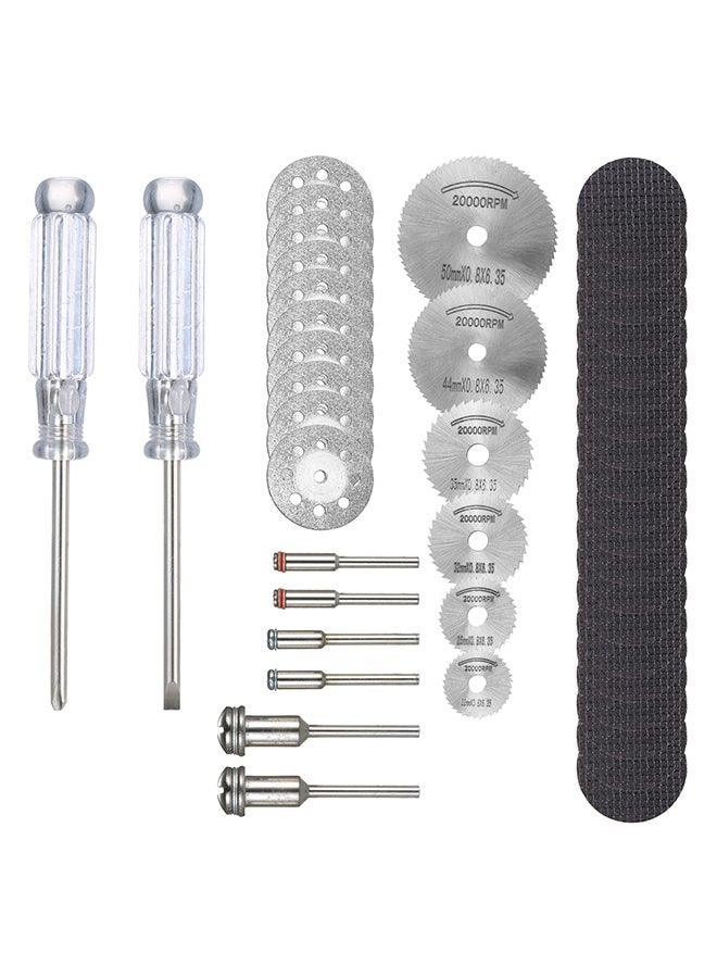 نيبمينينت 44-Piece Mini Circular Saw Blade Cutting Disc Set Silver/Black 