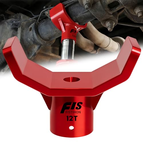 Fistihon Bottle Jack Adapter for 12t Jack - Safe Steel Lifting Saddle for 3 Inch and 4 Inch Round & Square Axle Tube, Fits 1.65 Inch or Smaller Diameter Accessories (Red) - Image 1