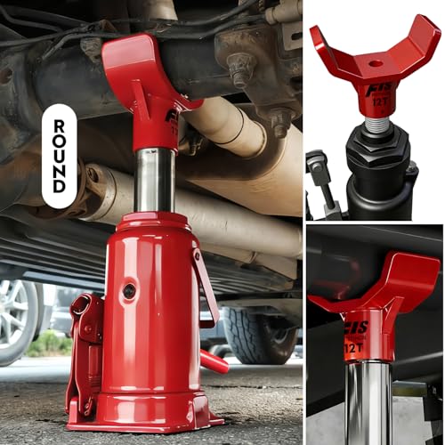 Fistihon Bottle Jack Adapter for 12t Jack - Safe Steel Lifting Saddle for 3 Inch and 4 Inch Round & Square Axle Tube, Fits 1.65 Inch or Smaller Diameter Accessories (Red) - Image 5