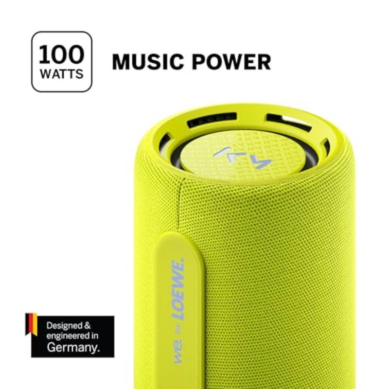 Portable Bluetooth speaker for outdoor use, ABS plastic body, neon color, 100W output with IPX6 water resistance and Bluetooth 5.3 connectivity - Image 5