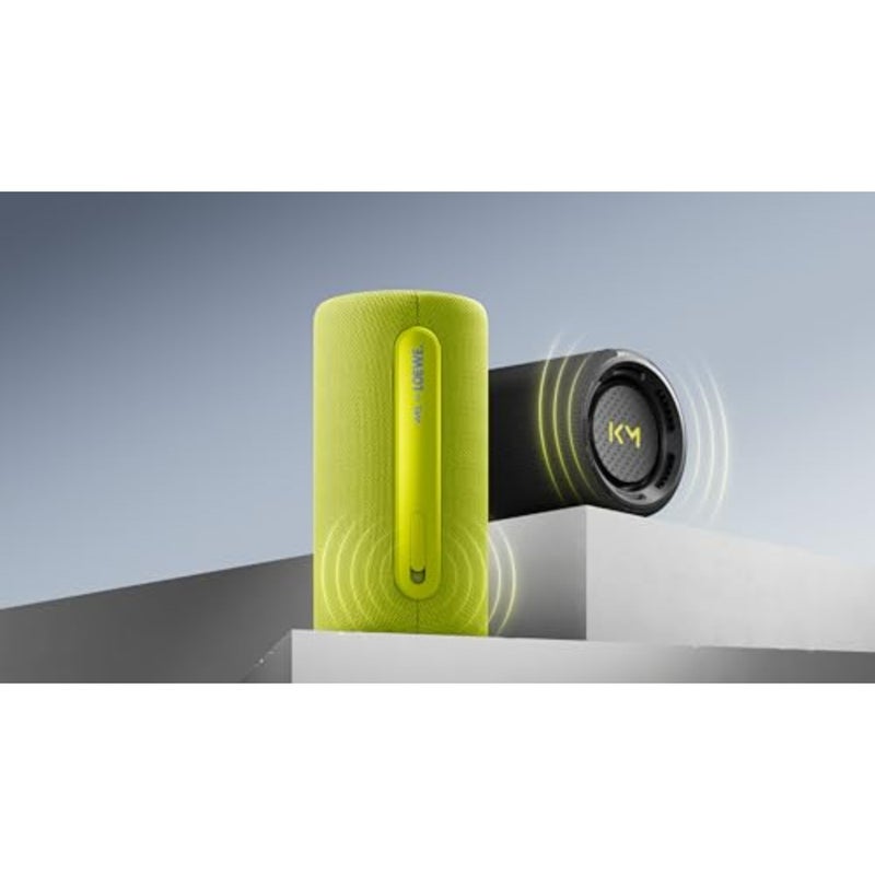 Portable Bluetooth speaker for outdoor use, ABS plastic body, neon color, 100W output with IPX6 water resistance and Bluetooth 5.3 connectivity - Image 4