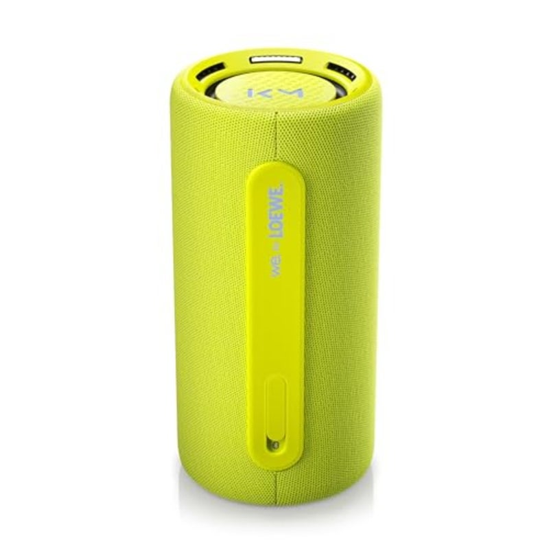 Portable Bluetooth speaker for outdoor use, ABS plastic body, neon color, 100W output with IPX6 water resistance and Bluetooth 5.3 connectivity - Image 1