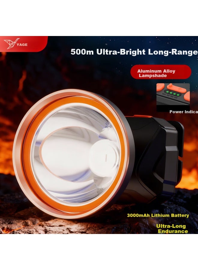Yage High Brightness Long Battery Life Rechargeable Outdoor Headlamp For Fishing, Night Fishing, Mountaineering, And Beachcombing - Image 1