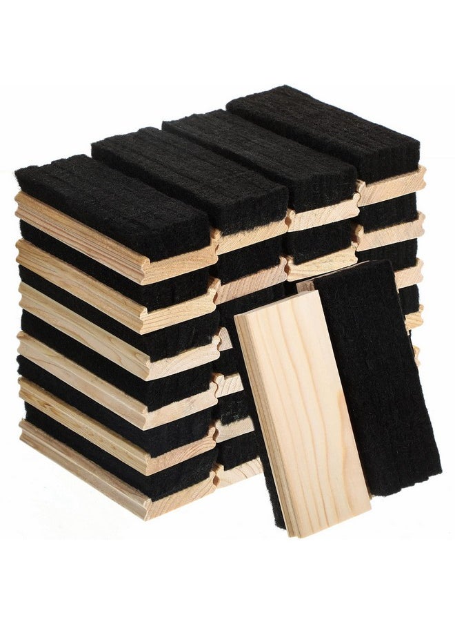 Marspark Felt Campus Style Erasers, Cleaner Dusters Felt Chalkboard Eraser For Kids Wood Chalk Eraser For Chalkboard Cleaners Dusters For Markers White Black Boards Paint School Students Teachers (24 Pieces)  - Image 1