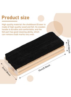 Marspark Felt Campus Style Erasers, Cleaner Dusters Felt Chalkboard Eraser For Kids Wood Chalk Eraser For Chalkboard Cleaners Dusters For Markers White Black Boards Paint School Students Teachers (24 Pieces)  - Image 5