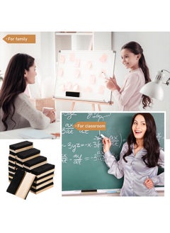 Marspark Felt Campus Style Erasers, Cleaner Dusters Felt Chalkboard Eraser For Kids Wood Chalk Eraser For Chalkboard Cleaners Dusters For Markers White Black Boards Paint School Students Teachers (24 Pieces)  - Image 3