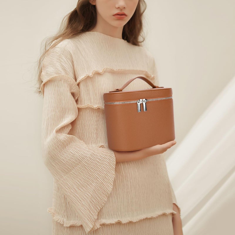 YFGBCX Makeup Bag Vanity Case with Removable Divider Travel Toiletry Bag Portable Cosmetic Bag Makeup Organizer Case - Image 2