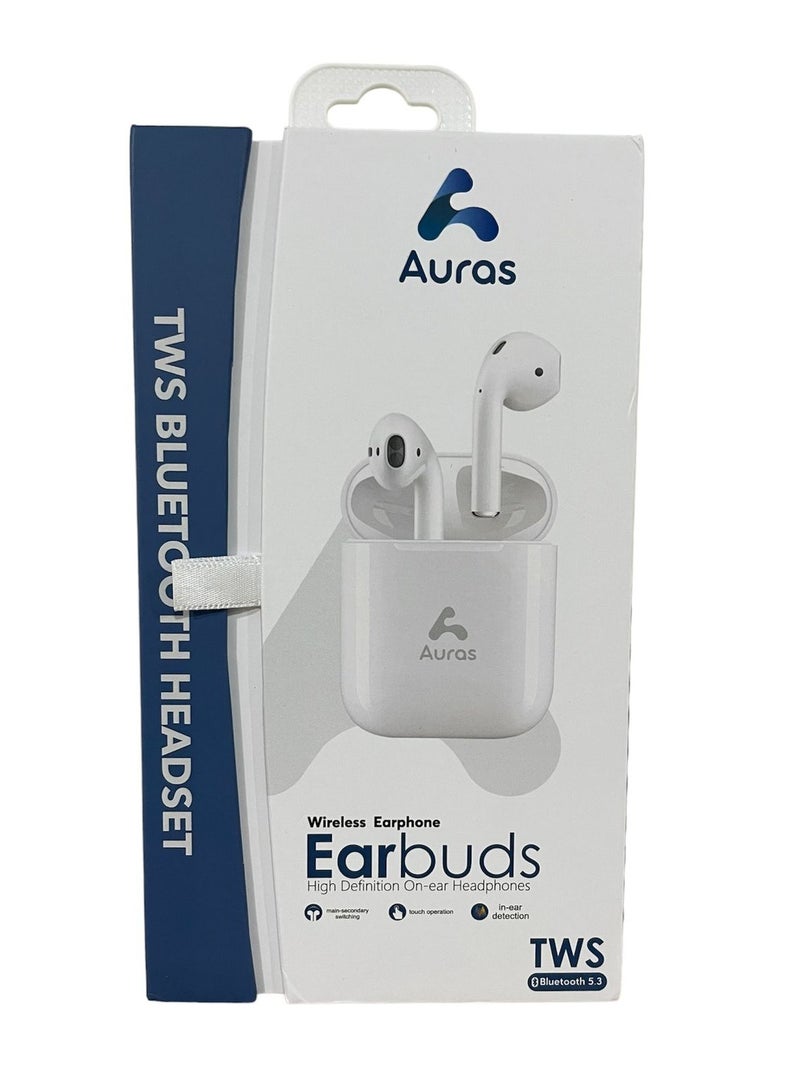 AUras Bluetooth in-ear headphone with charging case white - Image 4